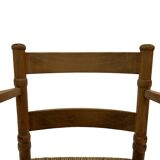 Art Deco chair minimalist oak wicker minimalist design