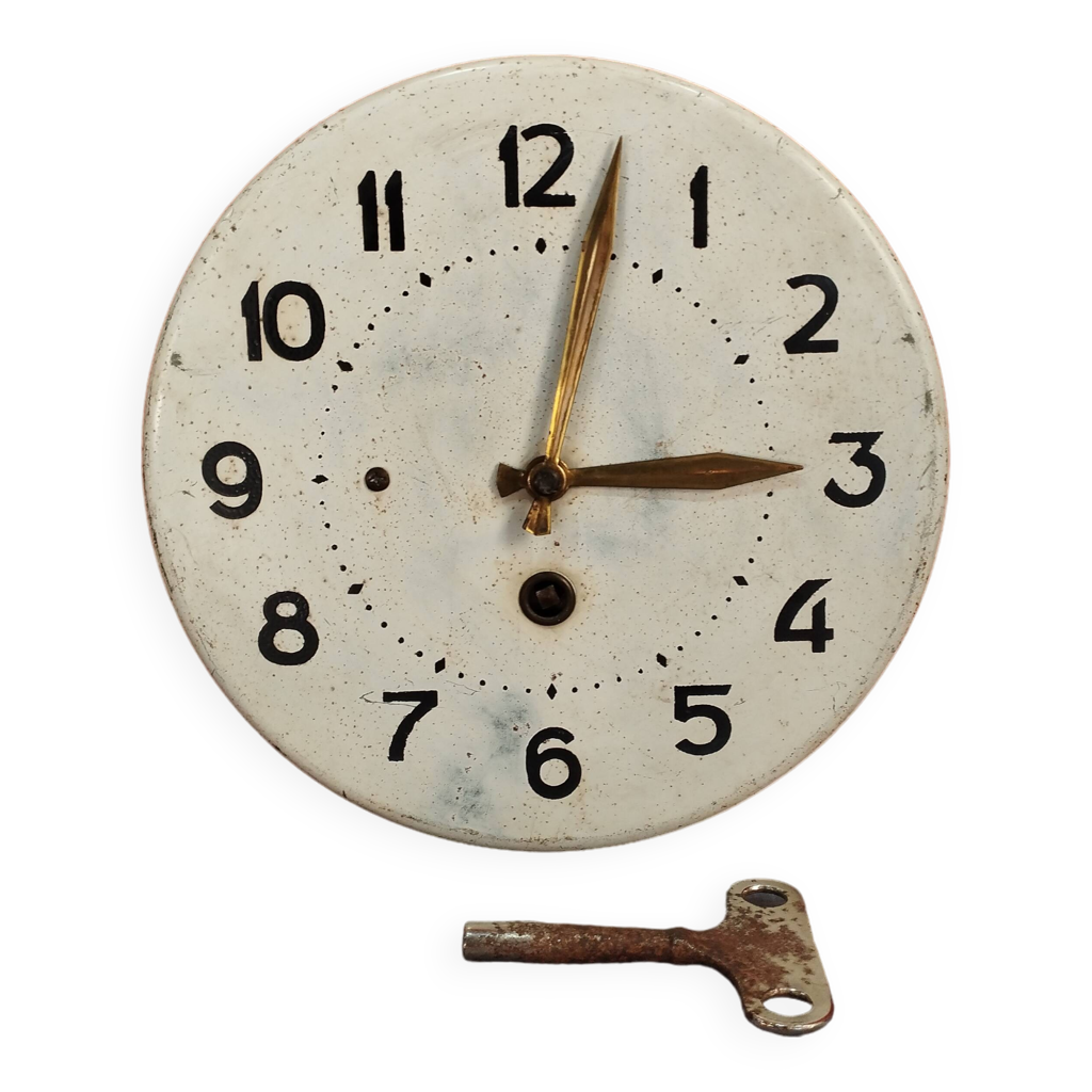 Orologio Da Muro Pubblicitario Hotchkiss Su Lamiera - Rosso - 20x30 Cm - Francia