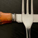 Vintage bamboo handle cutlery