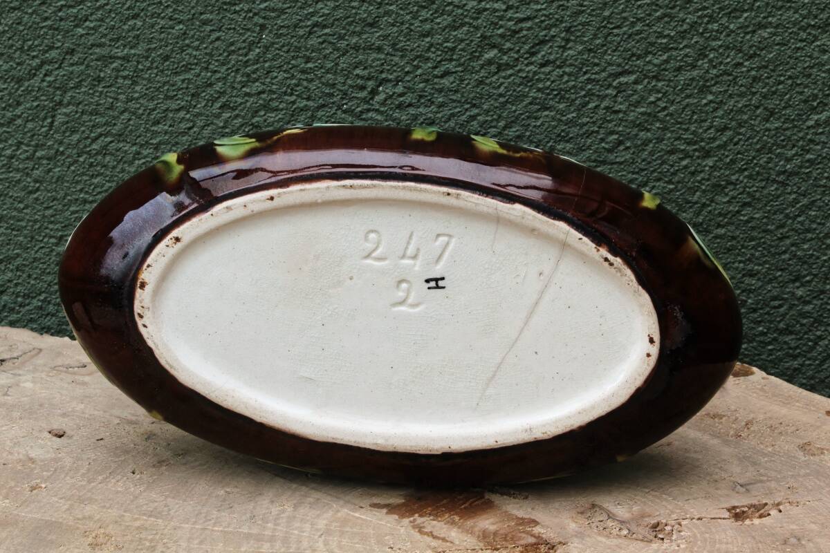 Art Nouveau slipware vase, iris