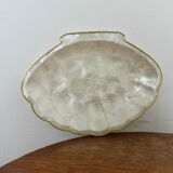 Set in Philippine mother-of-pearl, ramekin and plate