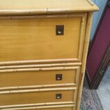 Dal Vera bamboo chest of drawers, Italian design, 70s