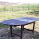 Table et chaises de jardin en teck scandinave Jutlandia disign 1980
