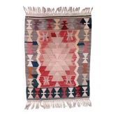 Vintage Turkish mini kilim 62x97 cm wool small kelim runner, shabby chic 2565