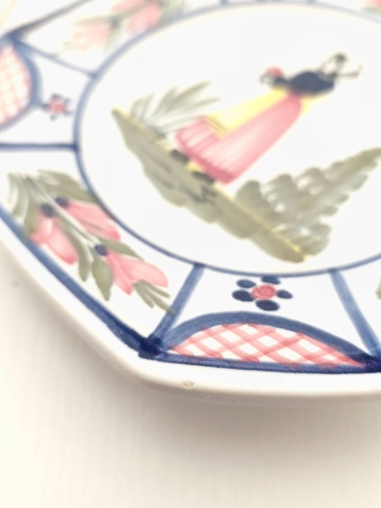 3 small Henriot Quimper plates
