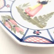 3 small Henriot Quimper plates