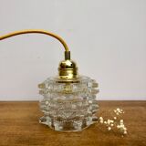 Vintage moulded glass tulip walker