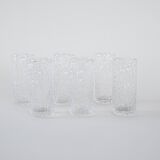 Set of six glasses, Italian design, 1970s, made in Italy