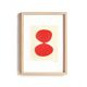 Collection de 4 peintures abstraites rouges sur papier signées Eawy
