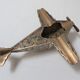 Vintage brass plane ashtray 70