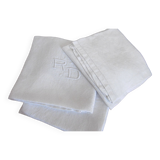 Embroidered damask napkins