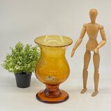 Vintage bubble glass vase / tealight holder, Avallon