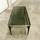 Coffee table Italian design 1960 restored black, chrome and smoked glass