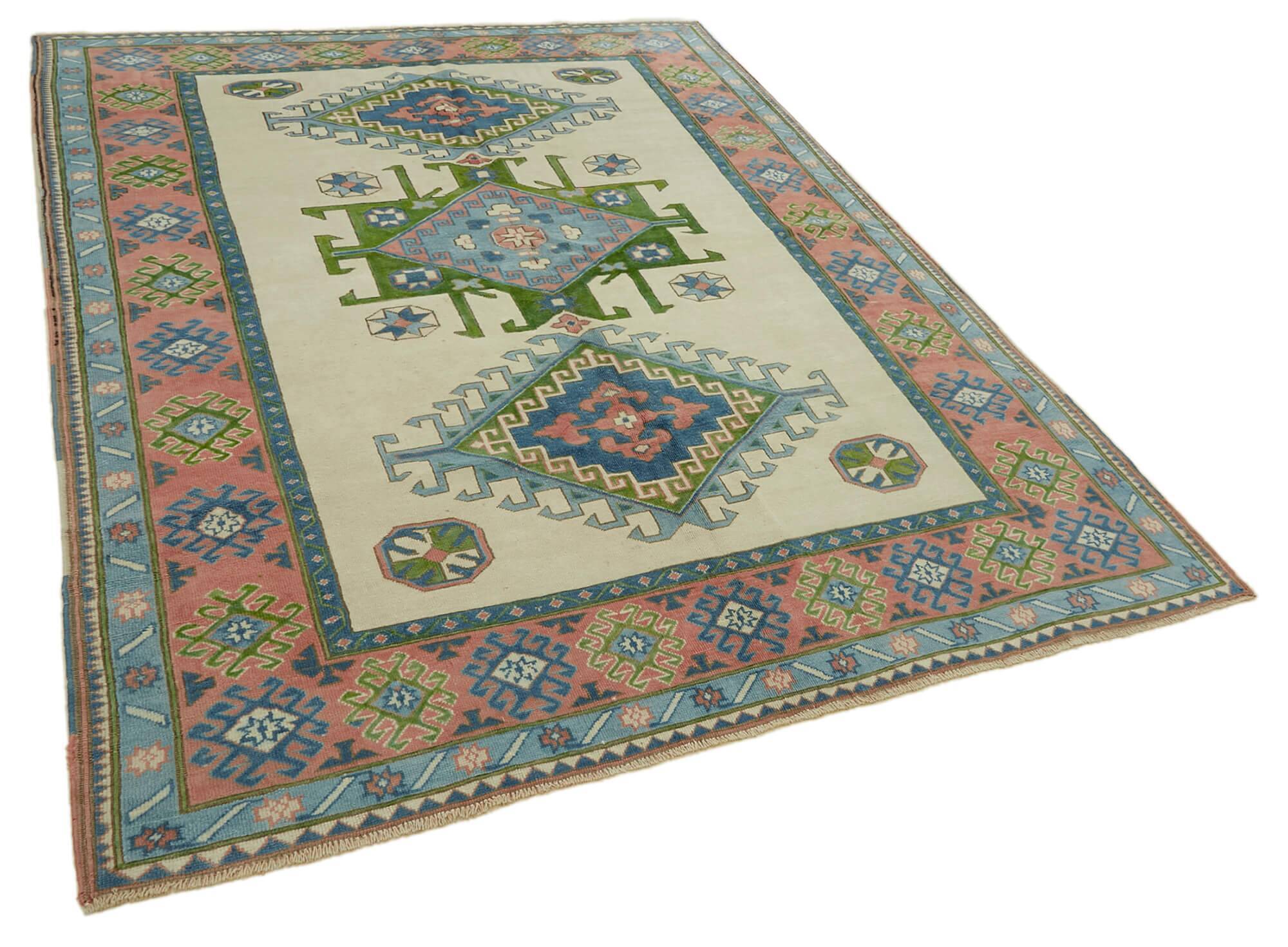 Turkish Vintage Anatolian Rug 211 cm x 274 cm