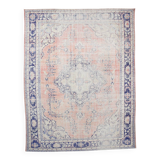 9x12 Large Area Navy Blue Persian Vintage Rug, 275x353 Cm