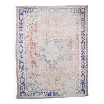 9x12 Large Area Navy Blue Persian Vintage Rug, 275x353 Cm