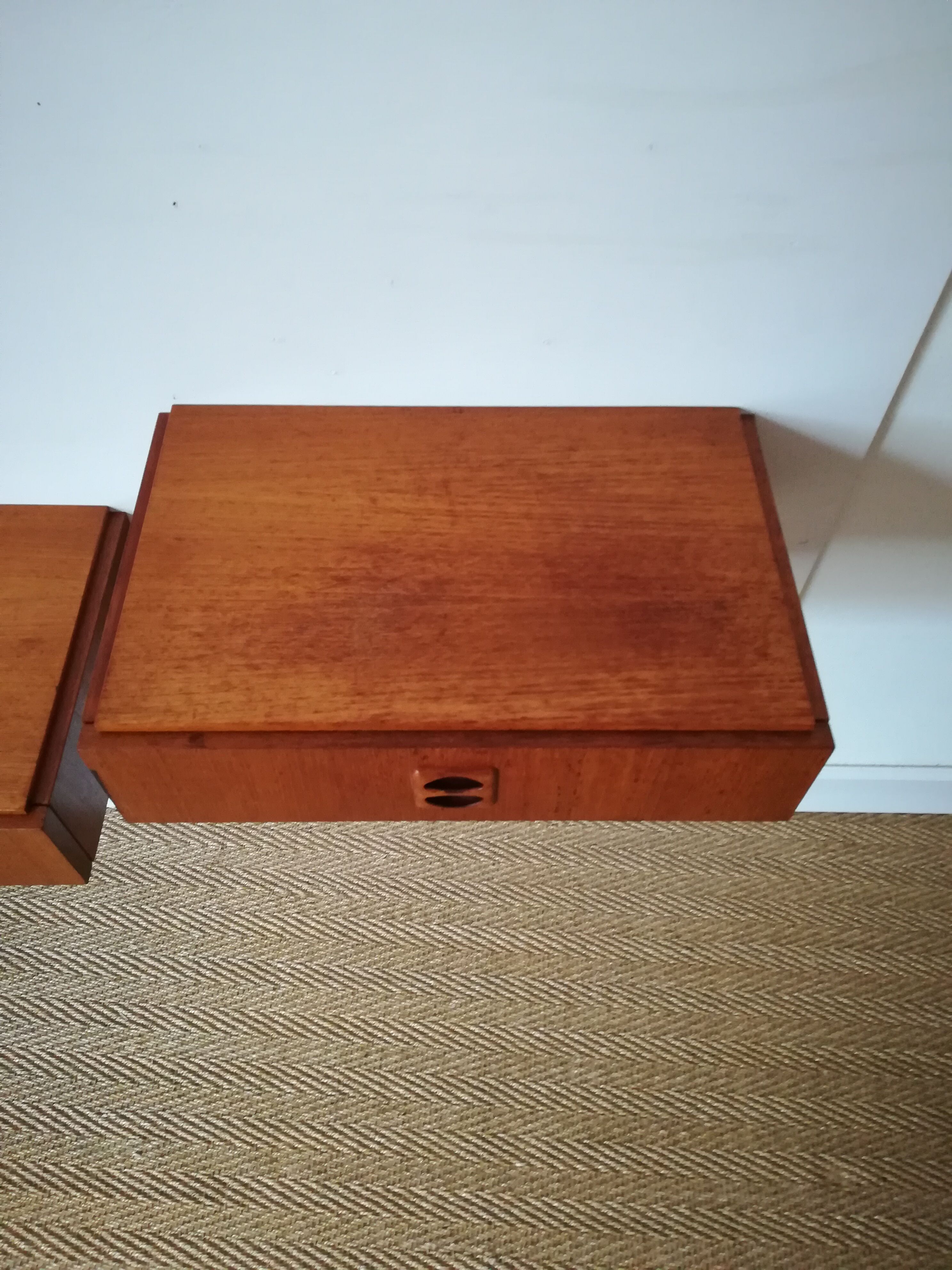 Pair of wall bedside tables