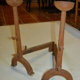 Paire de chenets en fonte