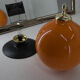 Postmodern orange glass table/floor lamp, 2000s