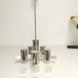 Design chandelier SCIOLARI . Vintage lamp 70s space age