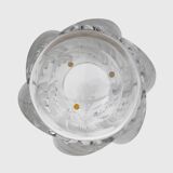 Vase "Vagues" Art Déco En Cristal Signé Lalique, France Années 1960