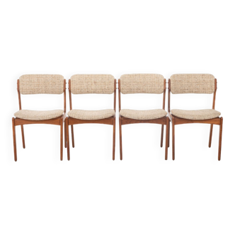 Set de 4 chaises de salle à manger par Erik Buch pour O.D. Mobler, Danemark Années 1960