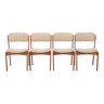 Set de 4 chaises de salle à manger par Erik Buch pour O.D. Mobler, Danemark Années 1960