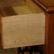 Flamed walnut sideboard for 36 bottles with drawer