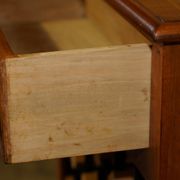 Flamed walnut sideboard for 36 bottles with drawer