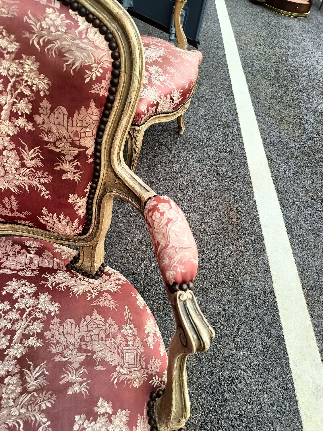 Pair of antique armchairs Louis XV style