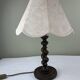 Turned wooden lamp