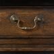 French 20th century oak side table with 2 drawers, ca. 1960