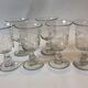 Set de 6 verres gravés soufflés