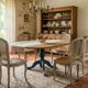 Extendable round table with central leg – Chic country spirit