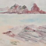 Camille COMBE: The rocks of the open sea, Original signed monotype