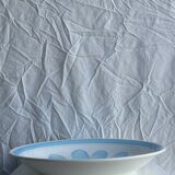 Large fruit bowl, classic French glass dish