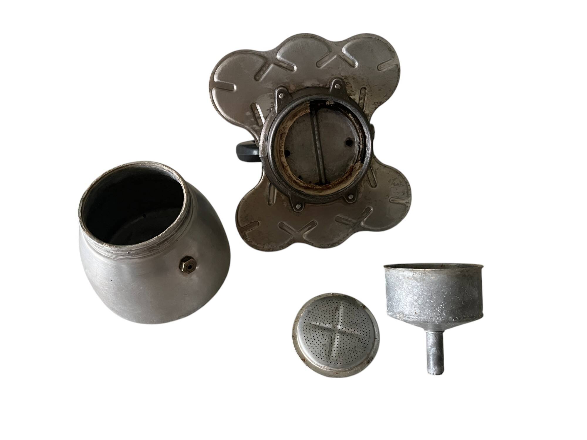 Vintage Irmel Omegna espresso coffee maker from around 1960.