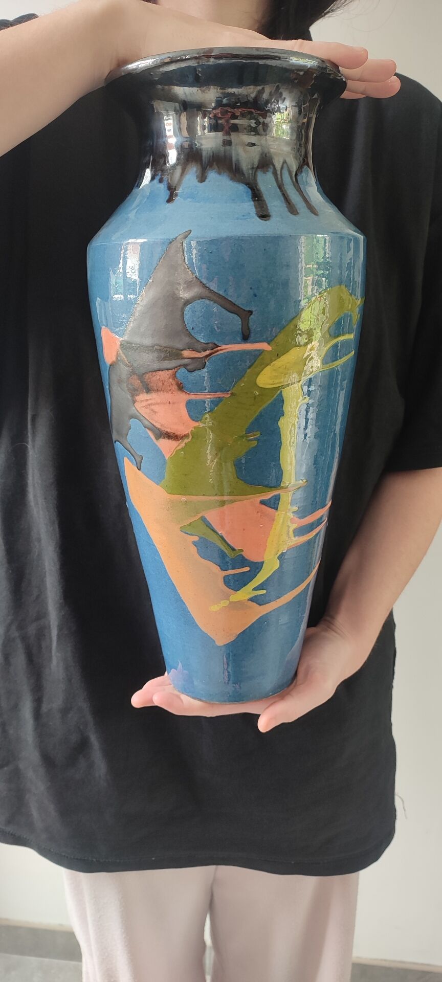 Large ceramic vase of 39 cm Atelier Thomas BUXÓ (1970)