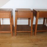 Oak stool/bedside table reconstruction