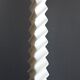 Twisted lamp foot in white marble and brass, square base - 1950's