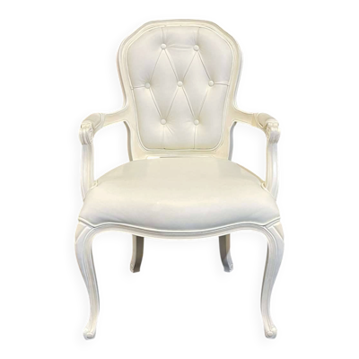 Fauteuil cabriolet de style Louis XV moderne