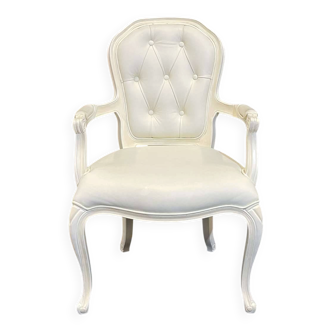 Modern Louis XV style cabriolet armchair