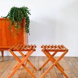 Pair of old folding stools
