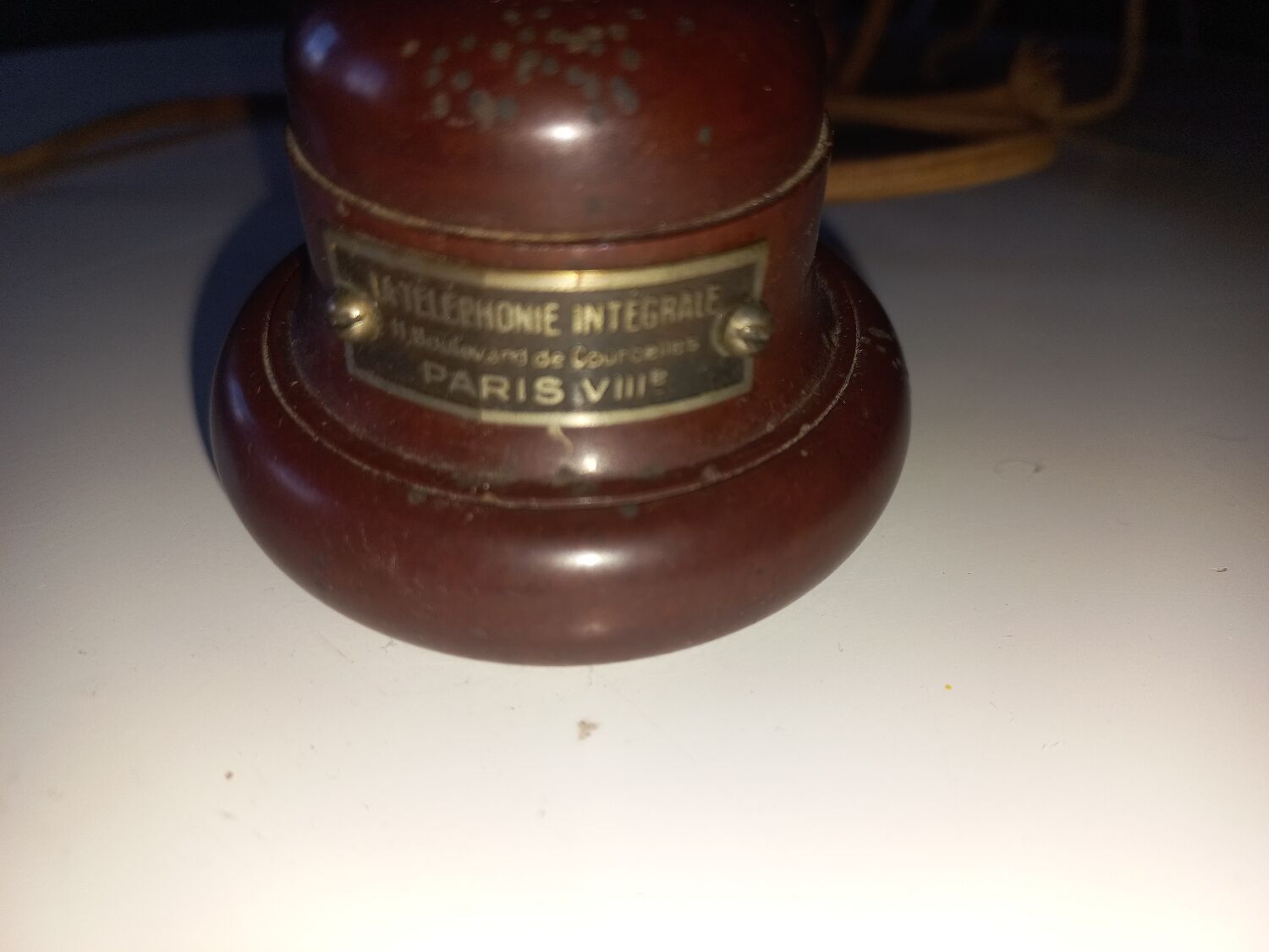 Old hand-cranked telephone