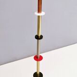 Orange Glass, Brass, Copper and Metal Floor Lamp by Carmelo La Gaipa, 2019