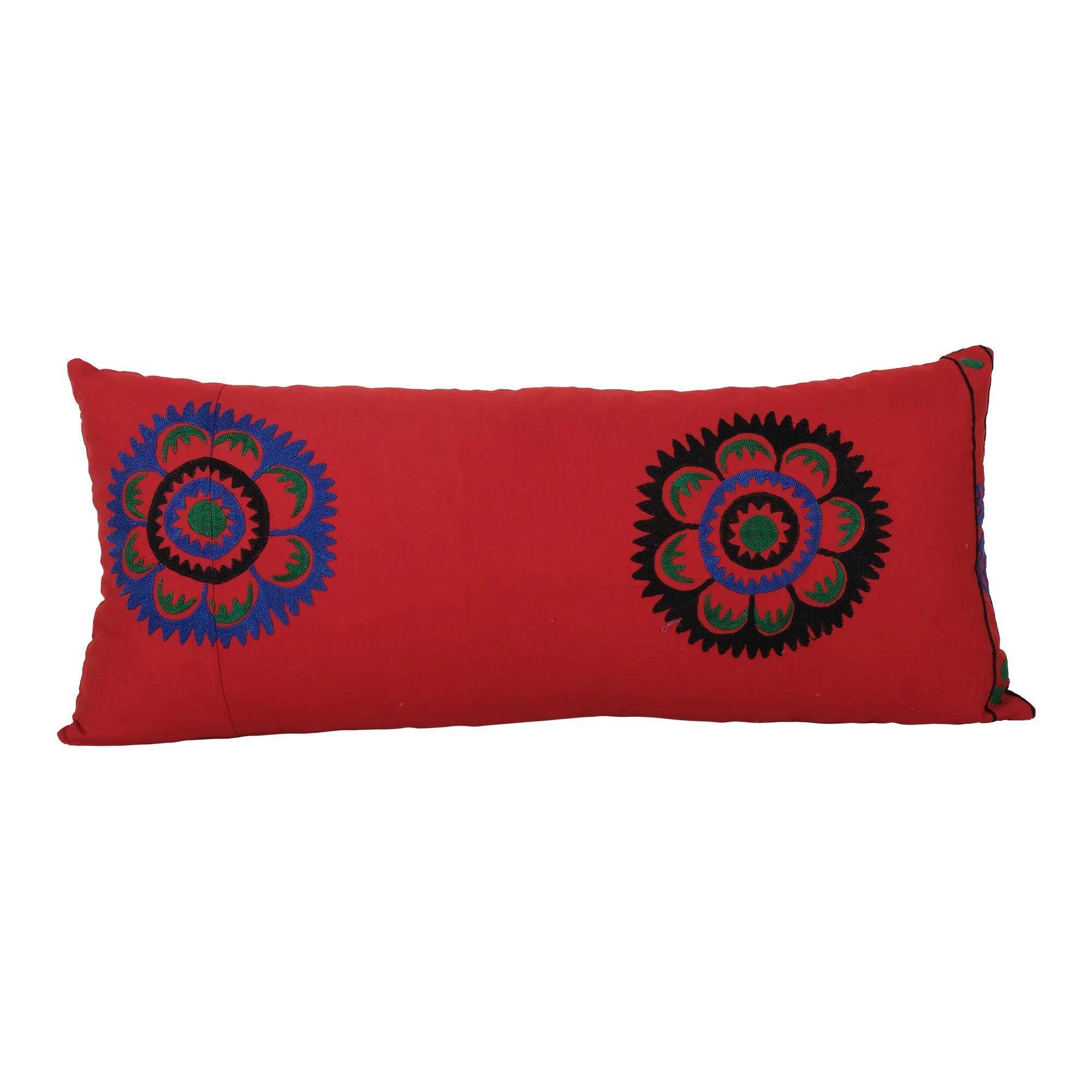 Vintage embroidered cushion cover 81x36 cm