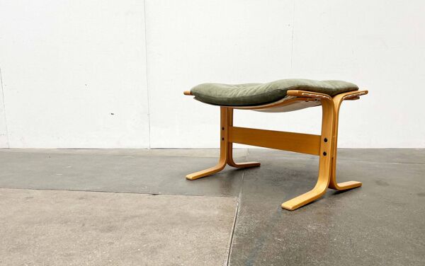 Pouf Siesta norvégien du milieu du siècle en cuir nubuck par Ingmar Relling pour Westnofa, années 1960