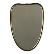 Miroir en forme de cœur doré et noir du milieu du siècle, années 1960