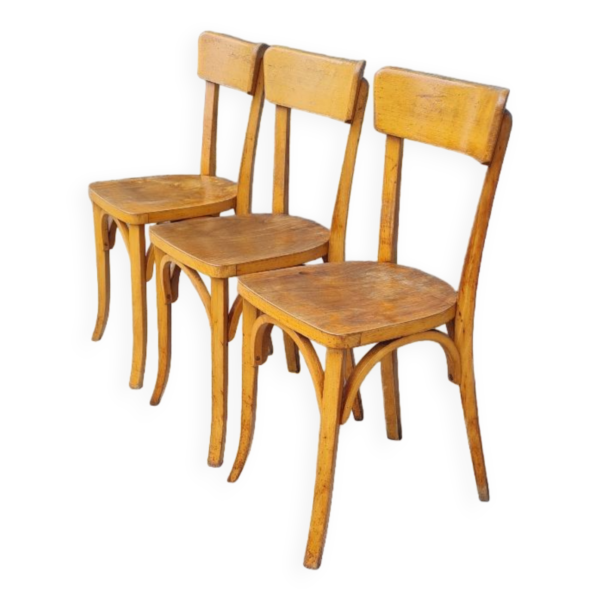 Set of 3 Baumann bistro chairs
