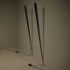 Pair of Gilles Derian torchère wall lights for Lumen Center, Italy 1984